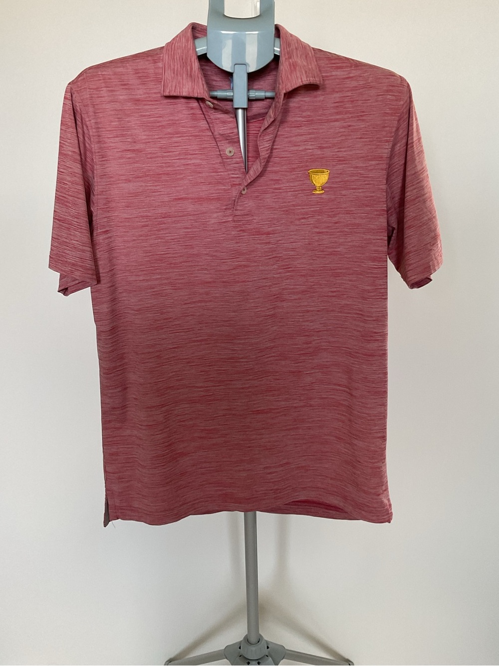 Johnnie O Heathered Red Performance Polo Shirt Men's Golf Casual